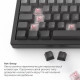 Бездротова механічна клавіатура Ajazz AK820 V2 White Peach Switch (AK820-V2-WP-S-W) Купити в Україні