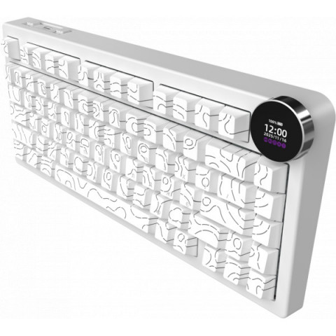 Бездротова механічна клавіатура Ajazz AK820 V2 White Peach Switch (AK820-V2-WP-S-W) Купити в Україні