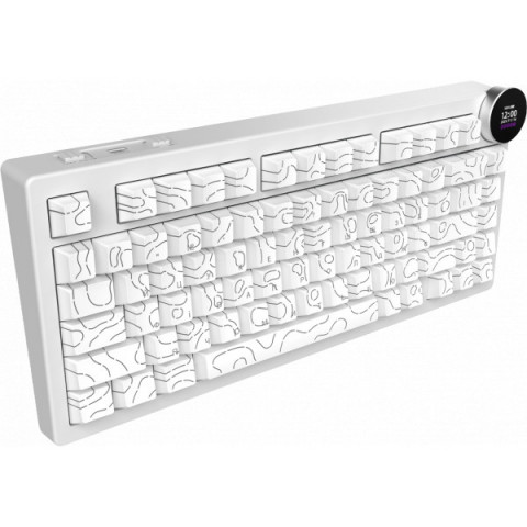 Бездротова механічна клавіатура Ajazz AK820 V2 White Peach Switch (AK820-V2-WP-S-W) Купити в Україні