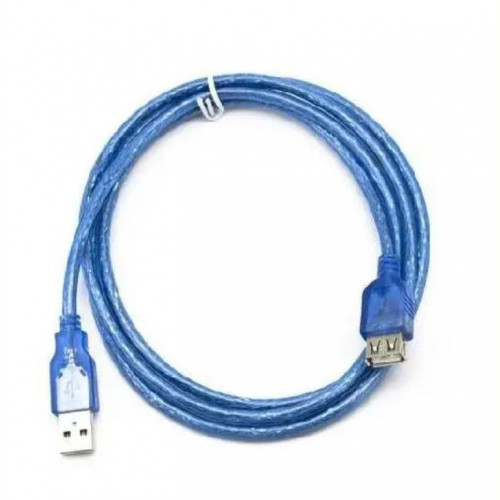 Кабель Gresso USB - USB V 2.0 (M/F), 0.8 м, Blue (2000700011588)