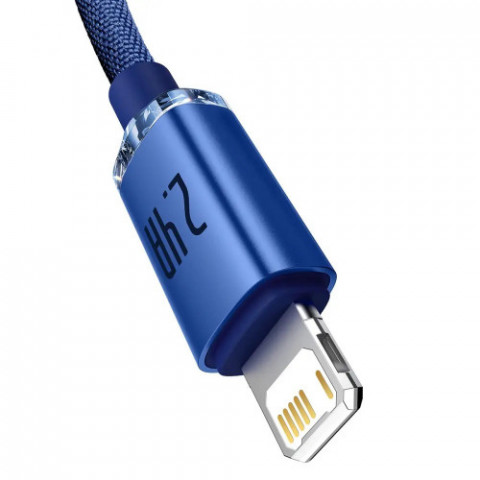 Кабель Baseus Crystal Shine USB - Lightning (M/M), 2.4A, 2 м Blue (CAJY000103)