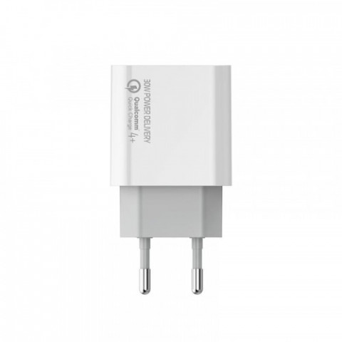 Мережевий зарядний пристрій ColorWay Power Delivery Port PPS (Type-C PD + USB QC3.0) (30W) White (CW-CHS037PD-WT)