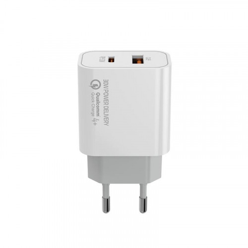 Мережевий зарядний пристрій ColorWay Power Delivery Port PPS (Type-C PD + USB QC3.0) (30W) White (CW-CHS037PD-WT)