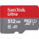 Карта пам`ятi MicroSDXC 512GB UHS-I Class 10 SanDisk Ultra A1 R150MB/s + SD-adapter (SDSQUAC-512G-GN6MA)