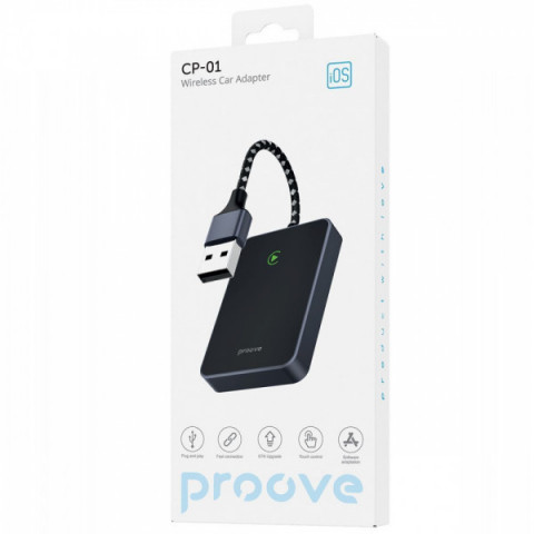 Бездротовий адаптер CarPlay Proove СP-01 Wireless Car Adapter black Купити в Україні