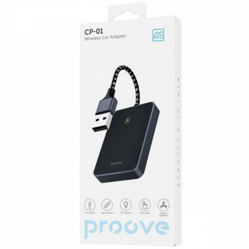 Бездротовий адаптер CarPlay Proove СP-01 Wireless Car Adapter black Купити в Україні