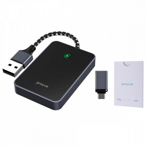 Бездротовий адаптер CarPlay Proove СP-01 Wireless Car Adapter black Купити в Україні