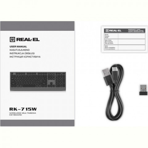 Клавіатура бездротова REAL-EL RK-715W