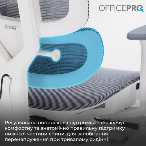 Крісло офісне OfficePro Skyline OC750-W-DG-DG Купити в Україні