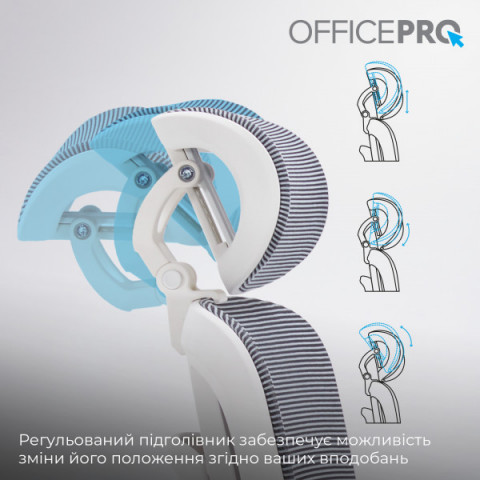 Крісло офісне OfficePro Skyline OC750-W-DG-DG Купити в Україні