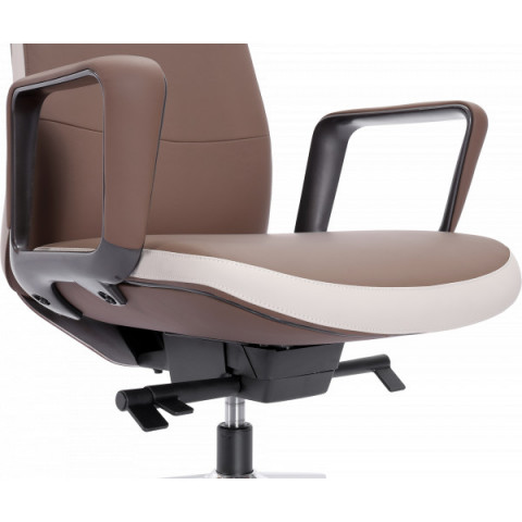 Офісне крісло GT Racer B-3195 Beige/Brown (leather)