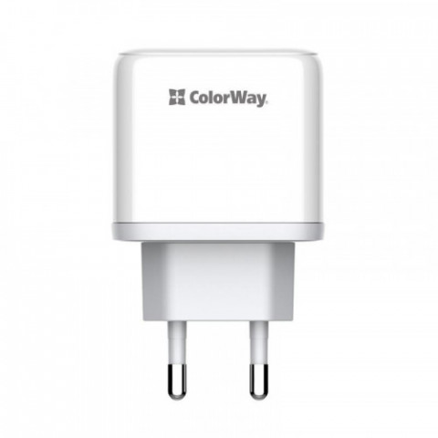 Мережевий зарядний пристрій ColorWay Power Delivery Port PPS USB (Type-C PD + USB QC3.0) (45W) White (CW-CHS042PD-WT)