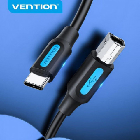 Кабель Vention USB Type-C - USB Type-B, 2 m, Black (CQUBH)