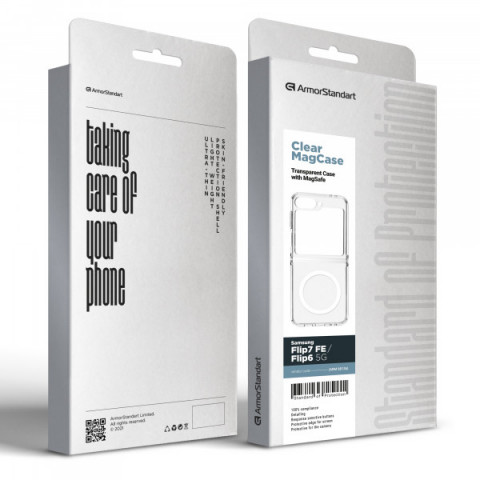 Чохол ArmorStandart Clear MagCase для Samsung Flip7 FE / Flip6 5G Transparent (ARM88136)