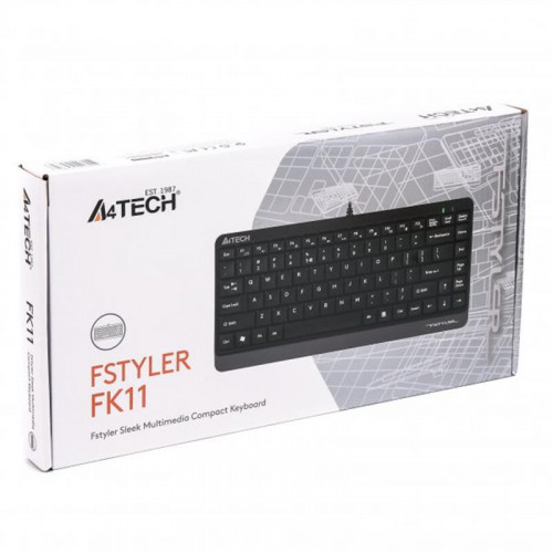 Клавіатура A4Tech FK11 Ukr Grey