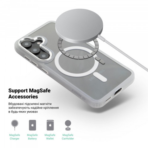 Чохол ArmorStandart Unit MagCase для Samsung S26 Plus 5G Matte Clear Silver (ARM89450)