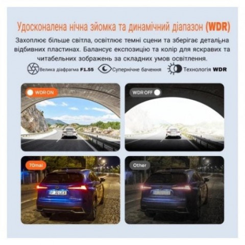 Відеореєстратор 70mai Dash Cam Black (S410)