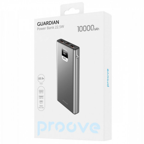 Універсальна батарея Proove Guardian 10000mAh (22.5W) Metal Gray (PBG122210004) Купити в Україні