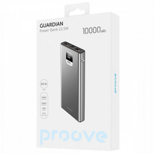 Універсальна батарея Proove Guardian 10000mAh (22.5W) Metal Gray (PBG122210004) Купити в Україні