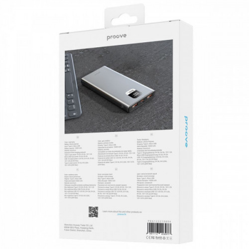 Універсальна батарея Proove Guardian 10000mAh (22.5W) Metal Gray (PBG122210004) Купити в Україні