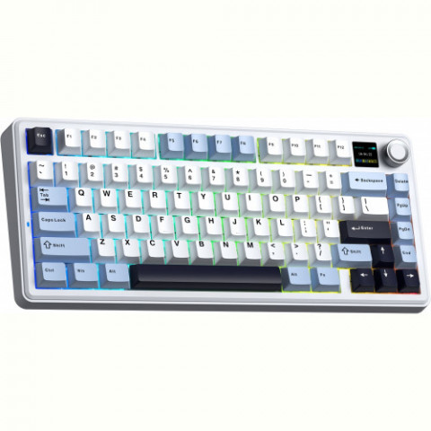 Клавіатура бездротова Aula F75 Max White (6978080501158)