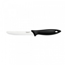 Кухонний ніж для томатів Fiskars Essential, 11.5см, нержавіюча сталь, пластик, чорний