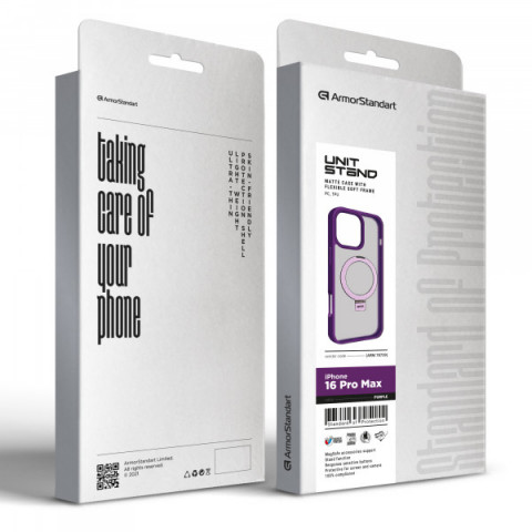 Чохол ArmorStandart Unit Stand для Apple iPhone 16 Pro Max Purple (ARM78739)