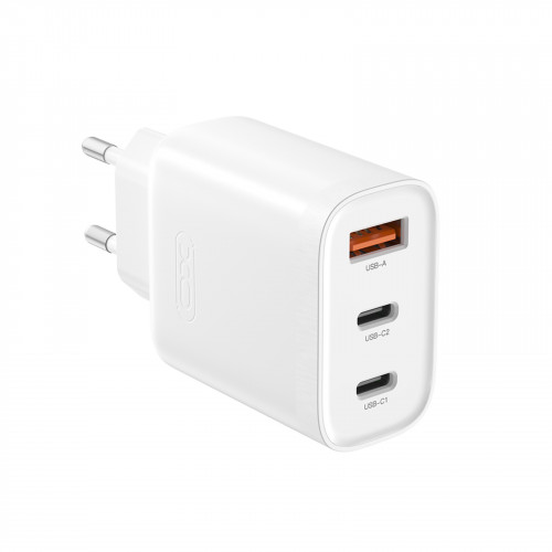 Мережевий зарядний пристрій XO L117 (2USB-С, 1USB, 3А) PD, QC 3.0 White (L117-CC.white)