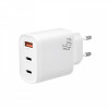Мережевий зарядний пристрій XO L117 (2USB-С, 1USB, 3А) PD, QC 3.0 White (L117-CC.white)