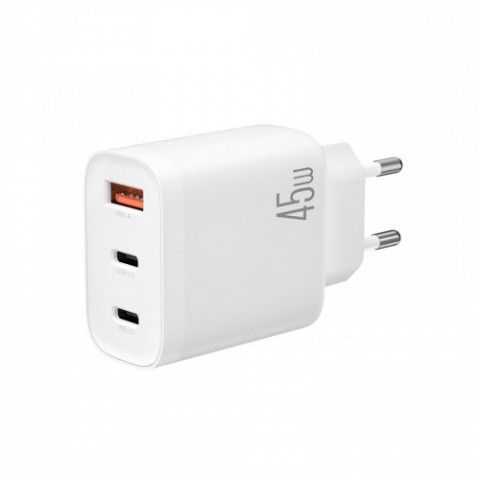 Мережевий зарядний пристрій XO L117 (2USB-С, 1USB, 3А) PD, QC 3.0 White (L117-CC.white)