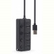 USB-хаб Gembird 4 ports (UHB-U2P4P-01) з вимикачами