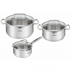 Набір посуду Tefal DUETTO+, 6предметів, нержавіюча сталь, скло