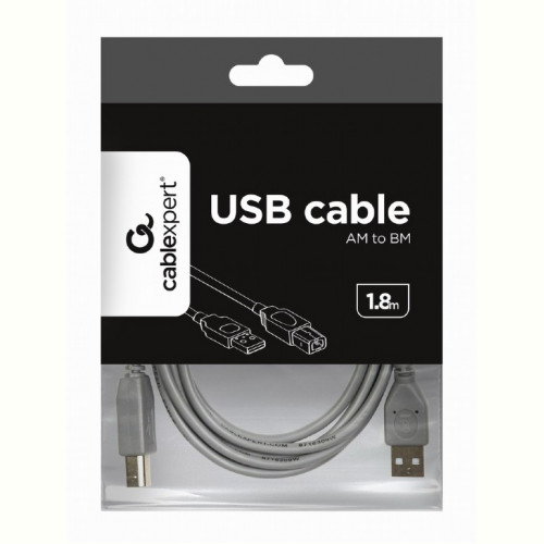 Кабель Cablexpert USB - USB Type-B V 2.0 (M/M), 1.8 м, сірий (CCP-USB2-AMBM-6G)