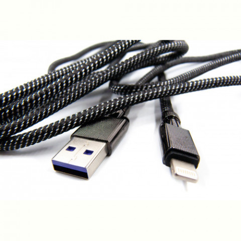 Кабель Dengos USB - Lightning (M/M) 4A 1 м Black (NTK-L-KPR-USB3-BLACK)