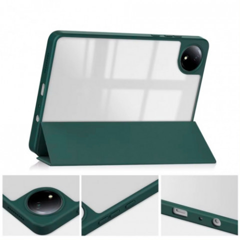Чохол-книжка BeCover Soft Edge TPU для Xiaomi Redmi Pad SE 8.7 Dark Green (712566)