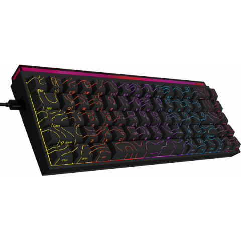 Дротова механічна клавіатура Ajazz NK68 Red switches Side Contour Black (NK68-R-S-B) Купити в Україні