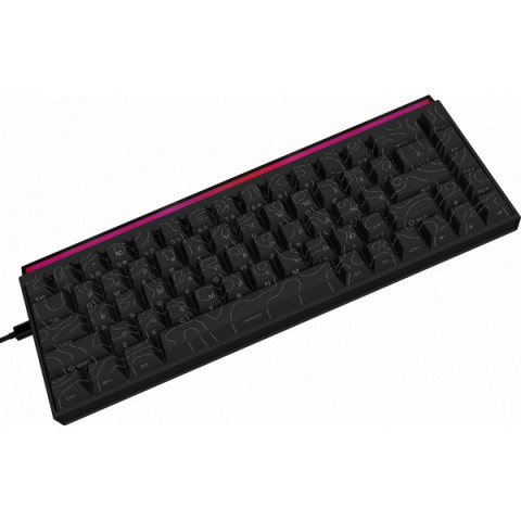 Дротова механічна клавіатура Ajazz NK68 Red switches Side Contour Black (NK68-R-S-B) Купити в Україні