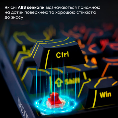 Дротова механічна клавіатура Ajazz NK68 Red switches Side Contour Black (NK68-R-S-B) Купити в Україні