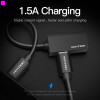 Адаптер USB Type C - 3.5 мм з блоком живленя, 0.1 m, Black (BGGBA)