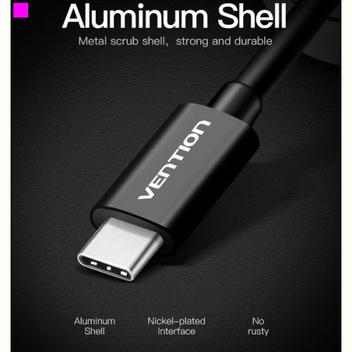 Адаптер USB Type C - 3.5 мм з блоком живленя, 0.1 m, Black (BGGBA)