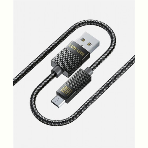 Кабель Luxe Cube Premium USB-microUSB, 1м, сірий (8886668686167)