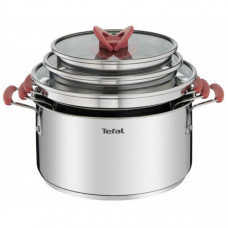 Набір посуду Tefal Opti Space, 6предметів, нержавіюча сталь, силікон, скло