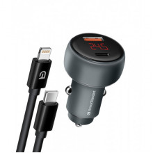 АЗП ArmorStandart AR-C43 Type-C PD30W + USB QC 3.0 Grey + кабель Lightning (ARM82462)
