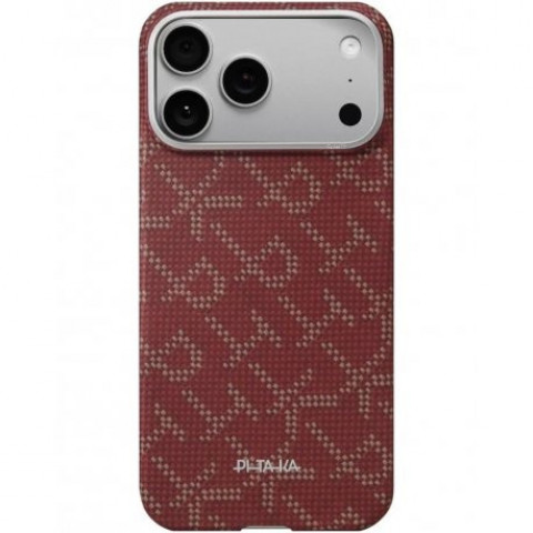 Чохол Pitaka Ultra-Slim Case для iPhone 17 Pro Max Monogram Red/Gold (KI1702PTKP)