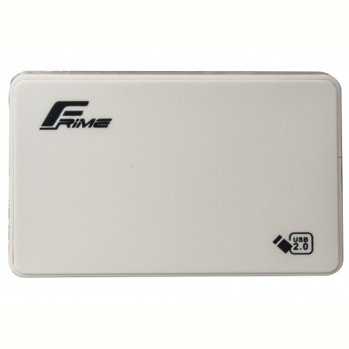 Зовнішня кишеня Frime SATA HDD/SSD 2.5", USB 2.0, Plastic, White (FHE11.25U20)