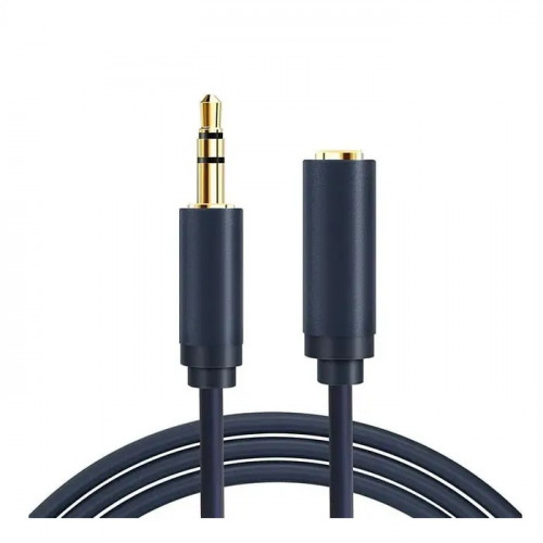 Кабель Cabletime Audio 3.5 mm M - 3.5 mm F, 1.5 m, Black, 3 pin (CF16J)