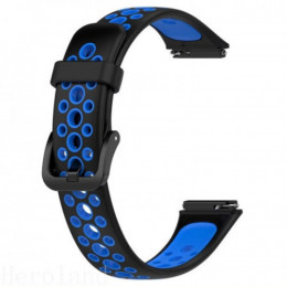 Ремінець BeCover Vents Style для Huawei Band 7/Honor Band 7 Black-Blue (709437)