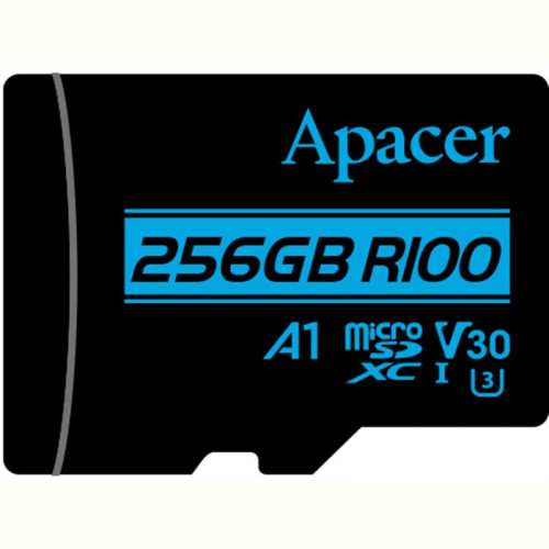 Карта пам`ятi MicroSDXC 256GB UHS-I/U3 Class 10 Apacer (AP256GMCSX10U7-R) + SD адаптер