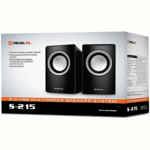 Акустична система REAL-EL S-215 Black