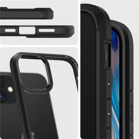Чохол-накладка Spigen Crystal Hybrid для Apple iPhone 12 Mini Matte Black (ACS01543)